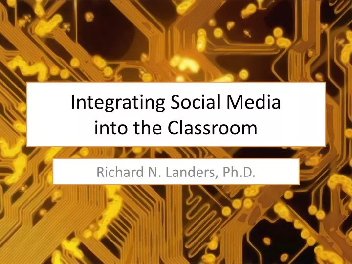 integrating social media into the classroom