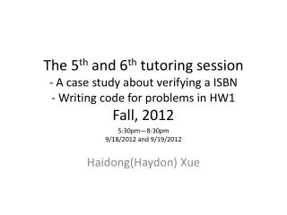 Haidong (Haydon) Xue