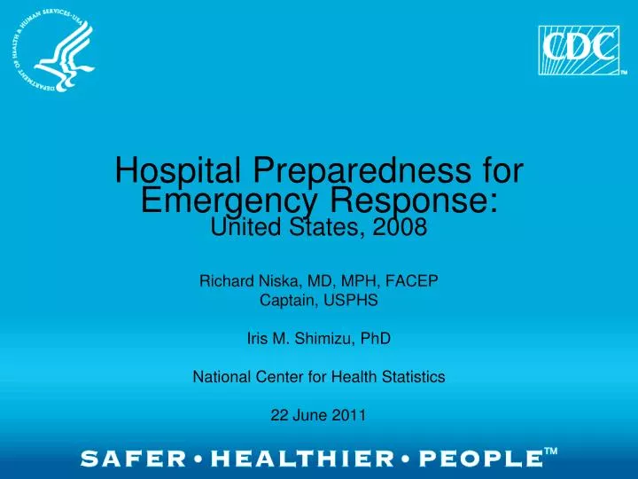 hospital preparedness for emergency response united states 2008