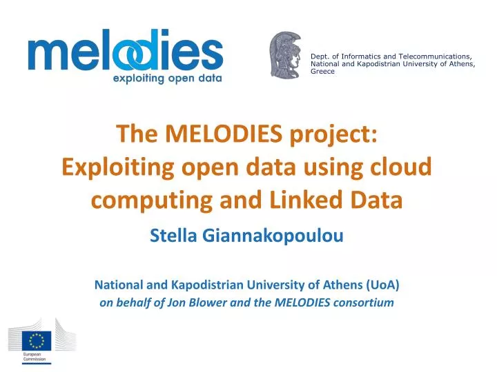 the melodies project exploiting open data using cloud computing and linked data