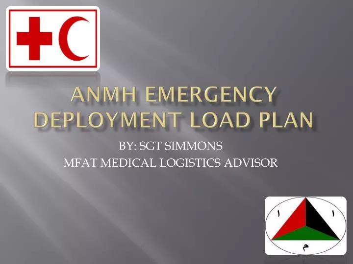 anmh emergency deployment load plan