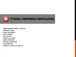 P13026: Portable Ventilator