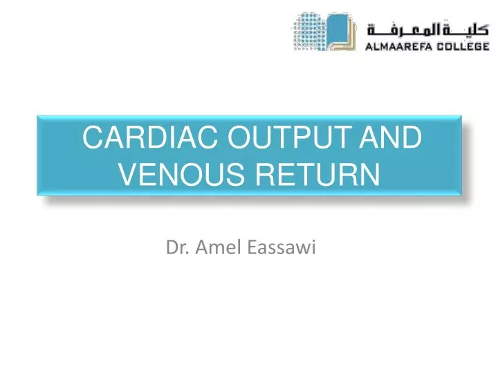 cardiac output and venous return