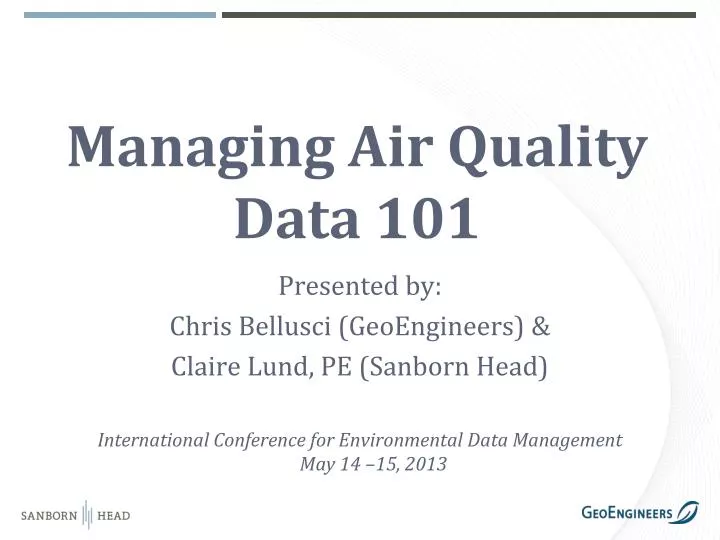managing air quality data 101