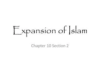 Expansion of Islam