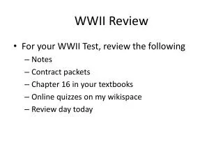 WWII Review