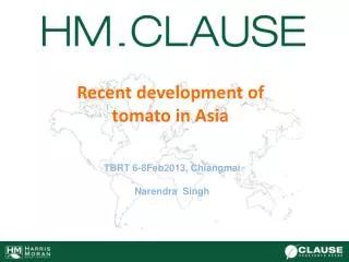 Recent development of tomato in Asia