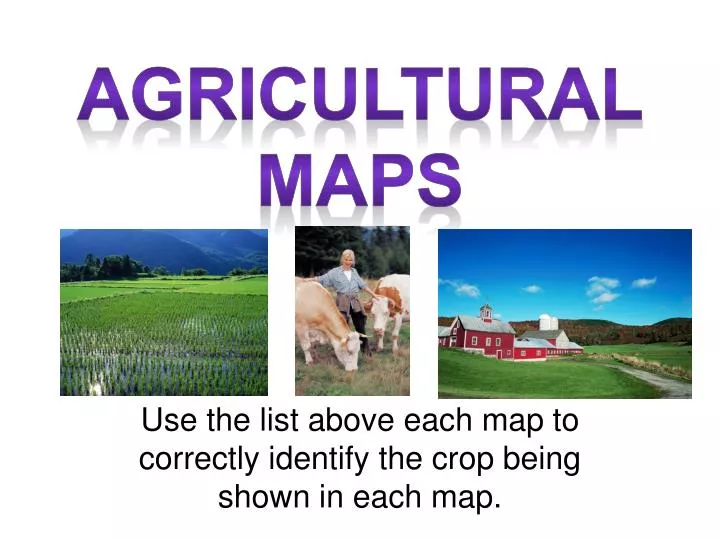agricultural maps