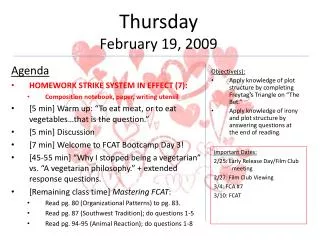 Thursday February 19, 2009