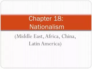 Chapter 18: Nationalism