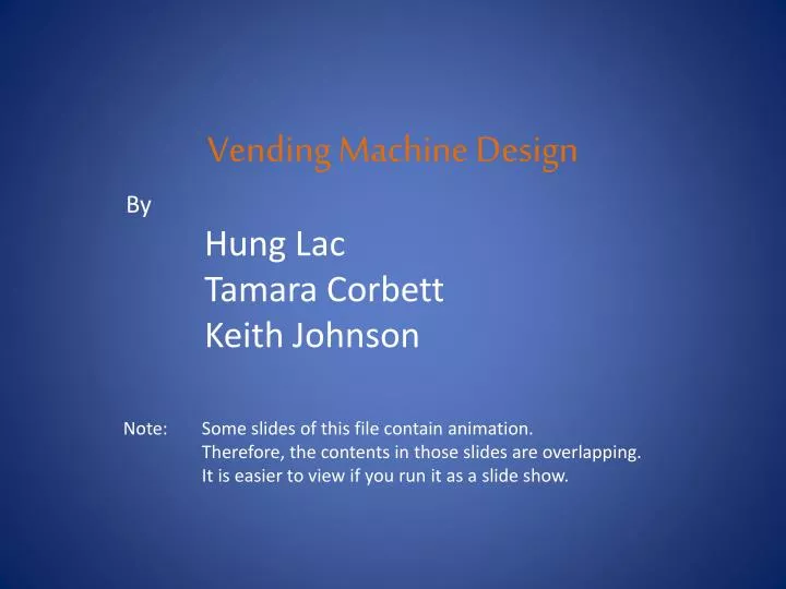 vending machine design