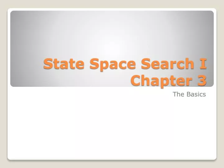 state space search i chapter 3