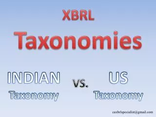 XBRL Taxonomies