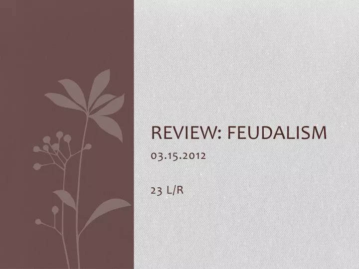 review feudalism