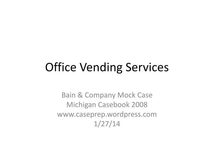 office vending services