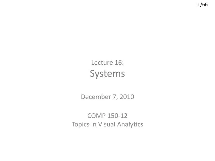 lecture 16 systems