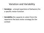 Variation and Variability - slide 1
