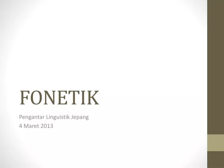 fonetik