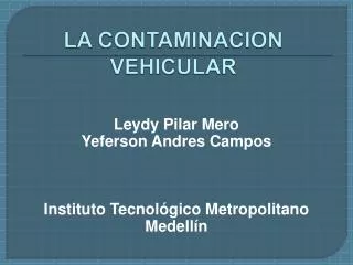 la contaminacion vehicular