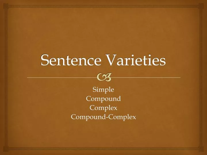 sentence varieties