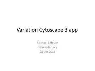 Variation Cytoscape 3 app