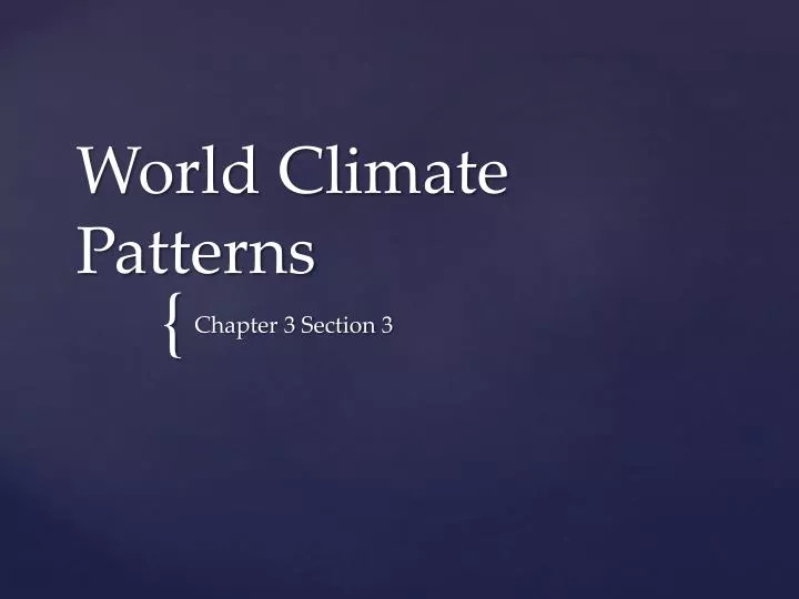 world climate patterns