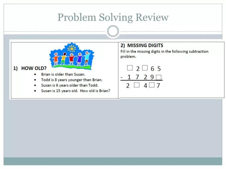 problem solving review