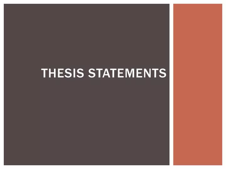 thesis statements