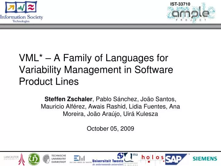 vml a family of languages for variability management in software product lines