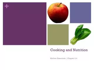 Cooking and Nutrition