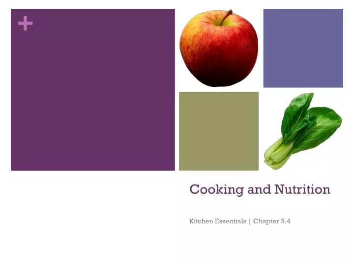cooking and nutrition