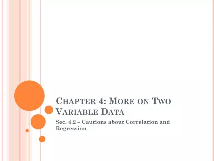 chapter 4 more on two variable data