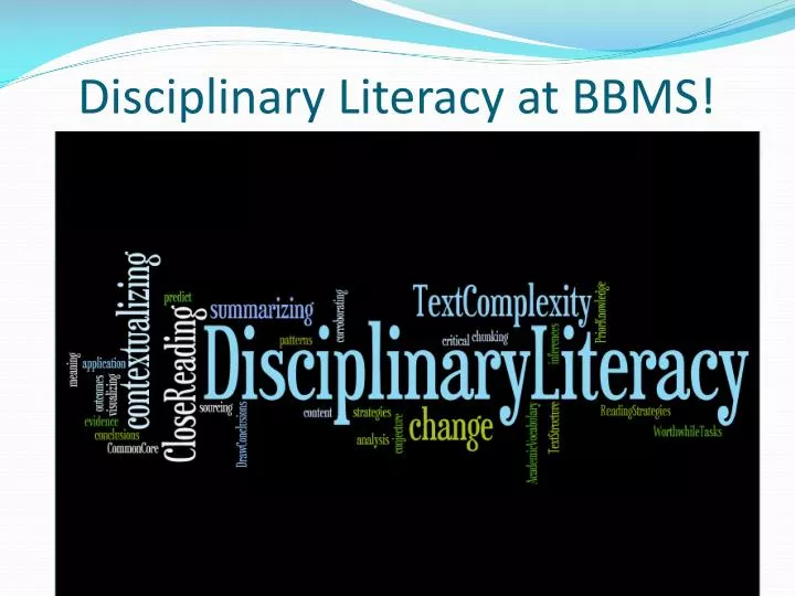 disciplinary literacy at bbms