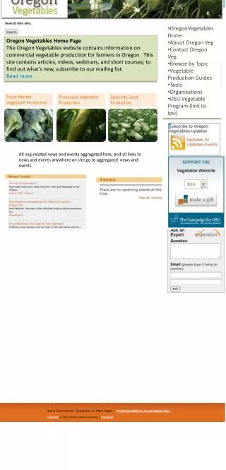 Oregon Vegetables Home Page