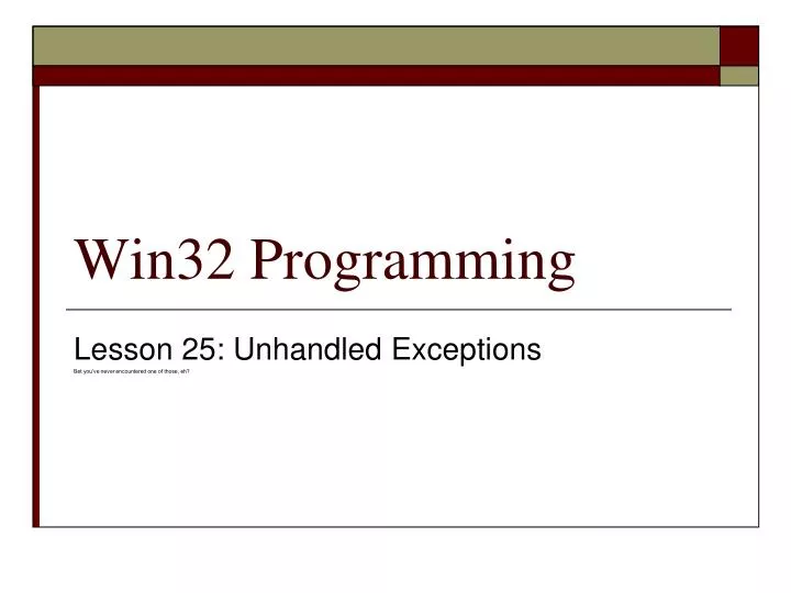 win32 programming