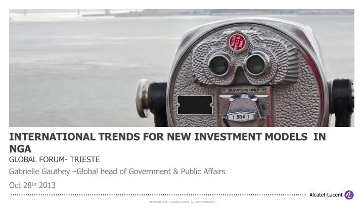 international trends for new investment models in nga global forum trieste