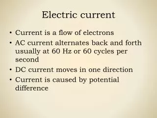 Electric current
