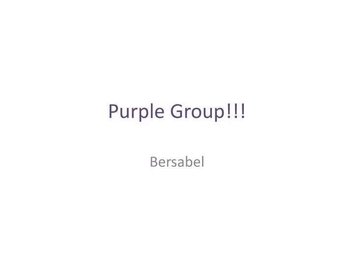 purple group
