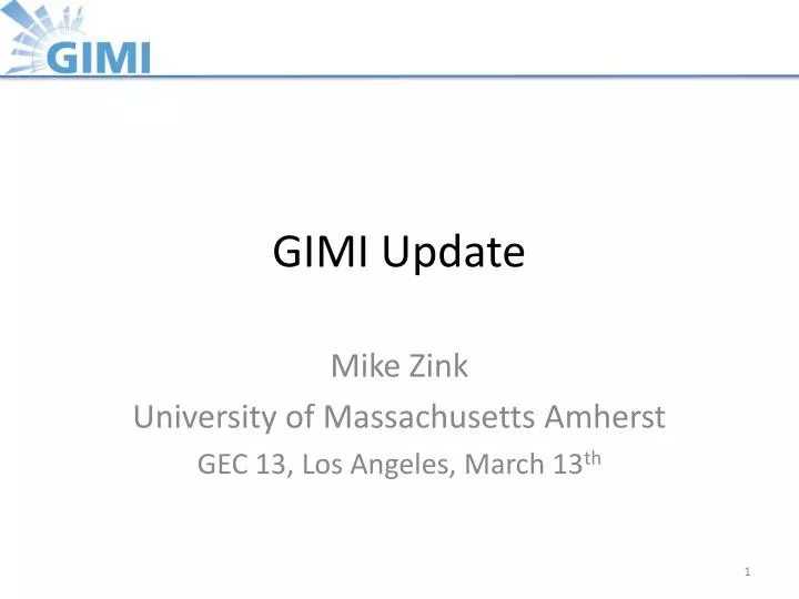 gimi update