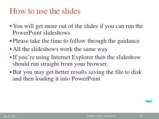 How to use the slides