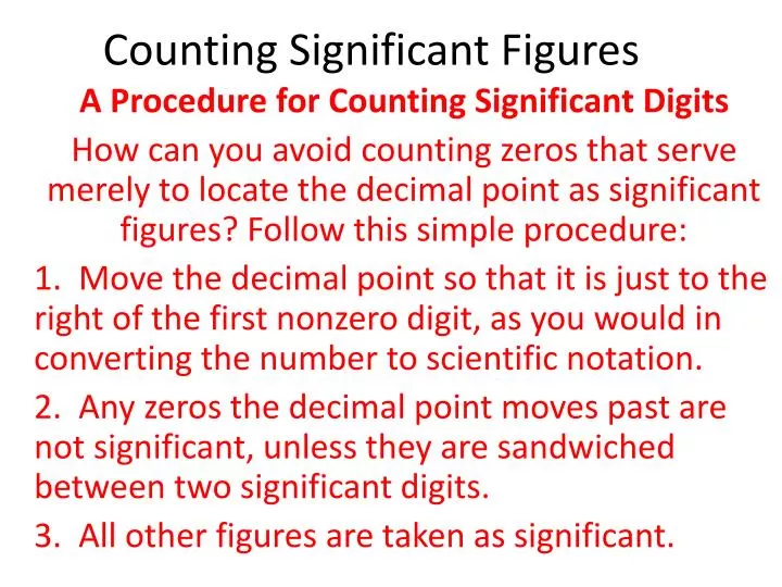 counting significant figures