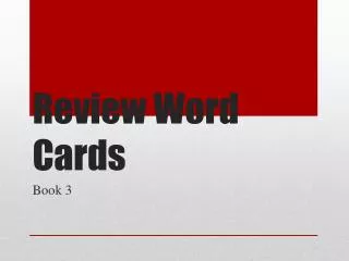 Review Word Cards