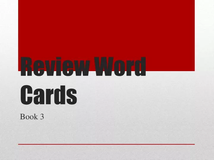 review word cards