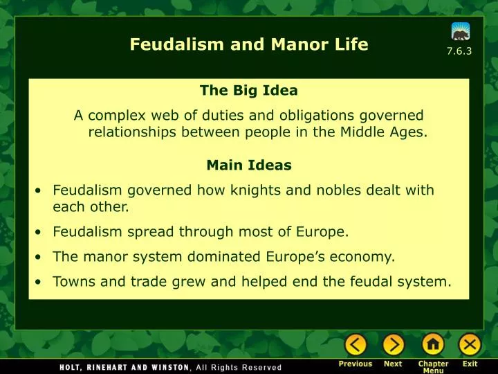 feudalism and manor life