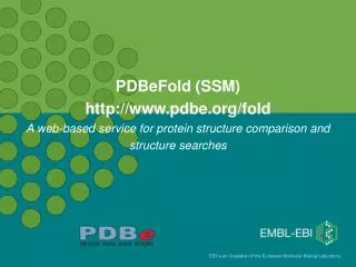 PDBeFold (SSM ) pdbe /fold