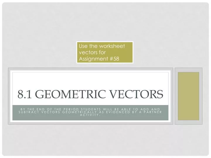 8 1 geometric vectors