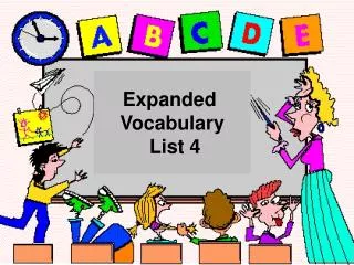 Expanded Vocabulary List 4