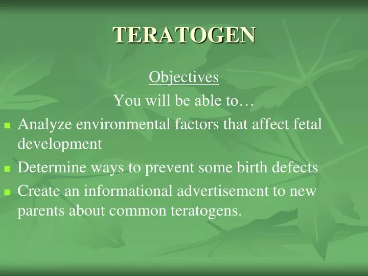 teratogen