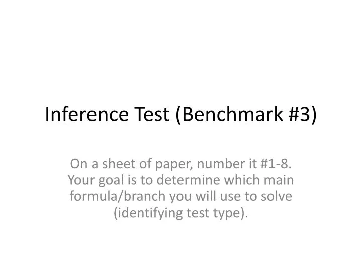 inference test benchmark 3
