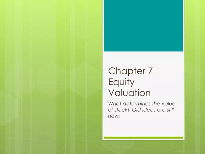 chapter 7 equity valuation